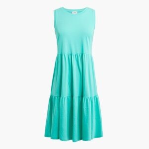 J Crew Sleeveless Knit Tiered Mini Dress - SMALL - Teal